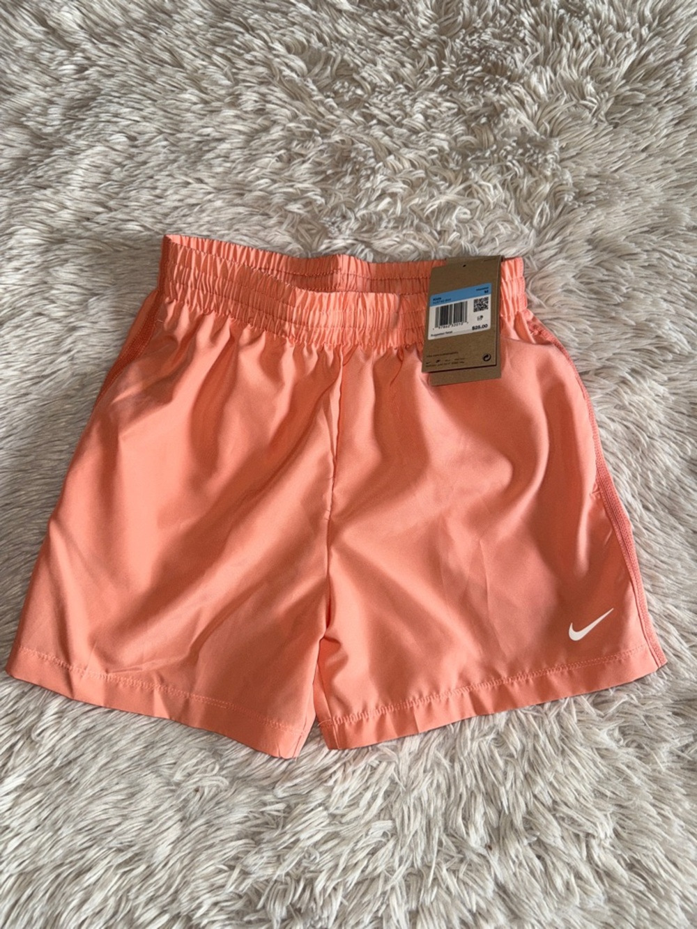 NWT Nike kids light orange Athletic Shorts- medium